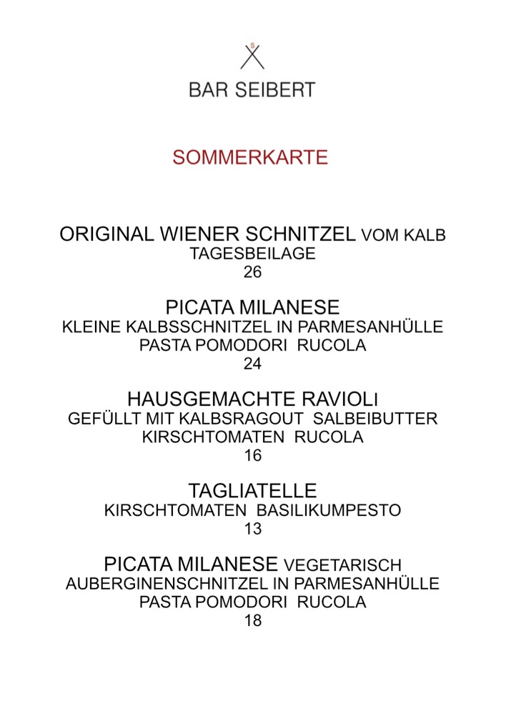 SOMMERKARTE